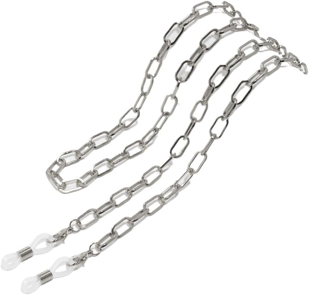 Square Metal Eyeglass Chains Paper Clip Glasses Lanyard Neck Hanging Women's