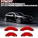 AOOA Red Caliper Covers for 2010-2023 Porsche Panamera&2011-2023 Porsche Cayenne(19 wheels and above）– DIY Custom Aluminum Caliper Covers, Easy Install, Exterior Upgrad, Sports Car Owners(Set of 4)