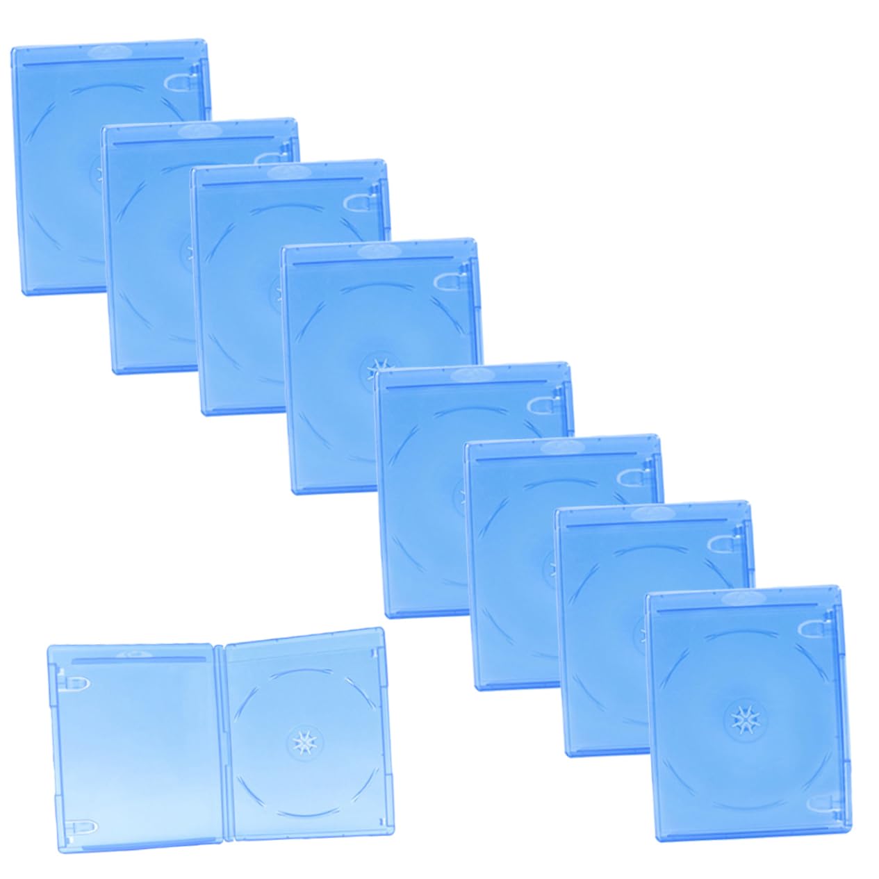 ERINGOGO 15pcs Boxes CD Storage Cases Portable Disc Organizer Lightweight Plastic CD Holder Box for Travel Home Use Design for Easy Viewing