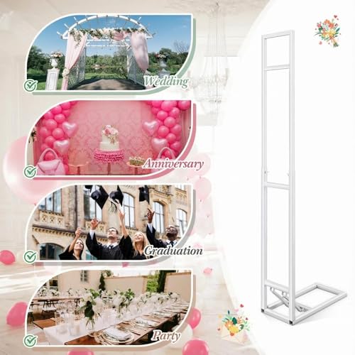 Teenyyou White Wedding Backdrop Stand with Foldable Base,2 Pack by Teenyyou - Used condition - Image 6