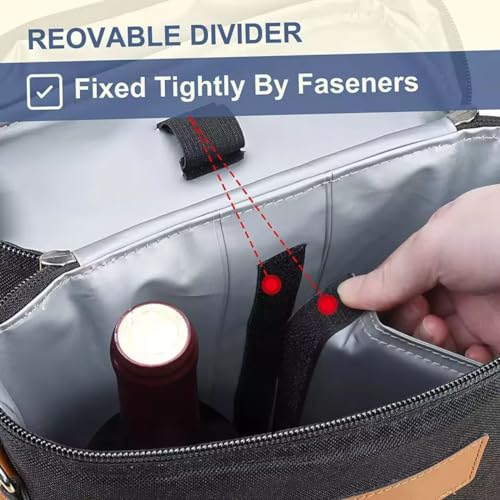 Liz KO Bolsa Para Vinho Térmica Wine Bag Porta Vinho 2 Garrafas Multiuso