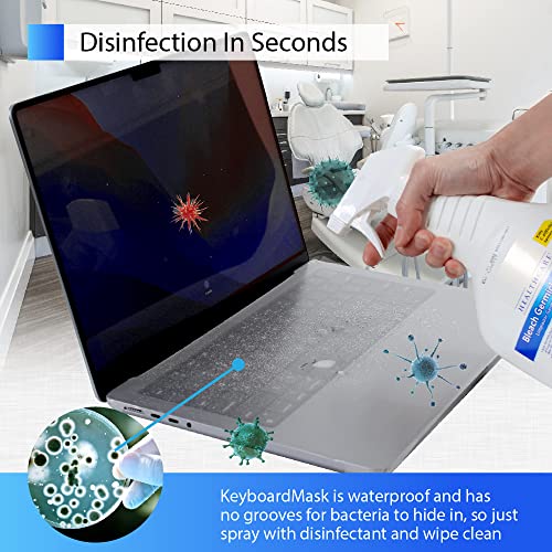 KeyboardMask for MacBook Pro 14" Matte Finish Full Cover for Keyboard + Touchbar/Pad/ID Work While Covered Ultra Thin Keyboard Cover Protector Waterproof Anti-Dust MacBook Pro 14 (2021)
