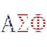 Alpha Sigma Phi American Flag Greek Letter Sticker - 2.5