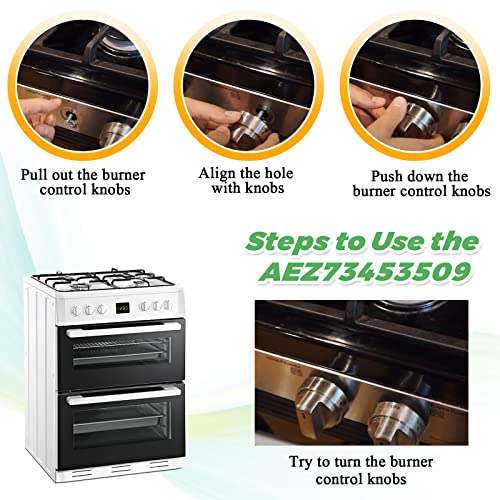 Techecook Updated 5Packs Aez73453509 Oven Range Stove Knobs Replacement For Kenmore Lg Stove Lrg3095St Ldg3036St Aez72909008 Aez72909007 Aez72909013 Ps7321756 2347547 Ap5669773 (1 Year Warranty) #TOP5