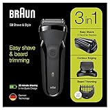 Afeita, recorta y perfila con esta versátil afeitadora eléctrica y recortadora de barba 3 en 1 para hombre