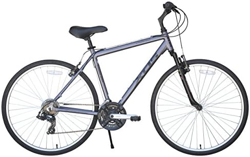 XDS Men's Cross 200 21-Speed Hybrid Bicycle, 52cm, Metallic Grey