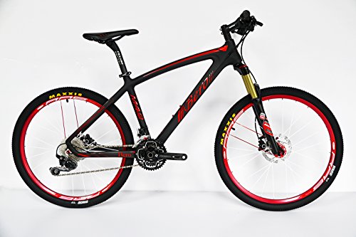 BEIOU Carbon fiber Mountain Bike complete bike MTB bike BO-CB024 (Red, 19