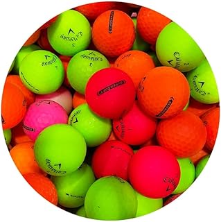 LostGolfBalls - Recycled & Used Superhot Matte Color Mix Golf Balls for Callaway, Good Condition, AAA Quality