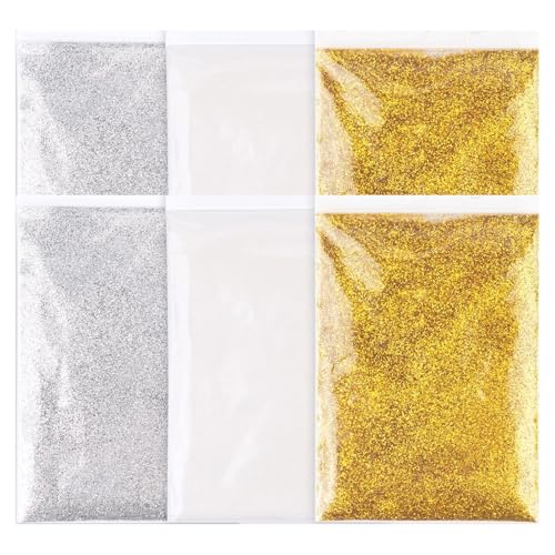 Thoquene 120 g de purpurina de 3 colores para manualidades