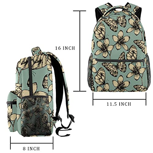 Sac à dos jaune papillon pour l'école des filles et garçons décontracté multicolore 04 - 2