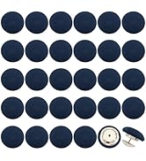   32 Sets 0.67Inch Baseball Cap Button Top Replacement Hats Buttons, Prussian Blue Cloth ...