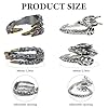 Wasise Dragon Ring - 2PCS Adjustable Rings for Men, Gothic Rings, Open Punk Ring with Dragon and Claw Design, Punk Gifts for Men, Men's Jewellery Sets, Knuckle Claw Jewellery, Dragon Gifts for Women #1