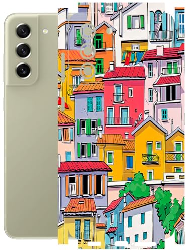 Image of AtOdds - Full Body Back Screen Guard Protector Film - Lamination Wrap Skin Sticker Compatible with Samsung Galaxy S21 FE (5G) | Scratchproof Matte Finish (Concrete Jungle)