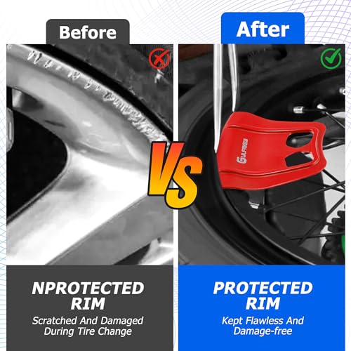Image of 2 Rim Protectors for Tire Changing, Wheel Rim Guard Kit, Red