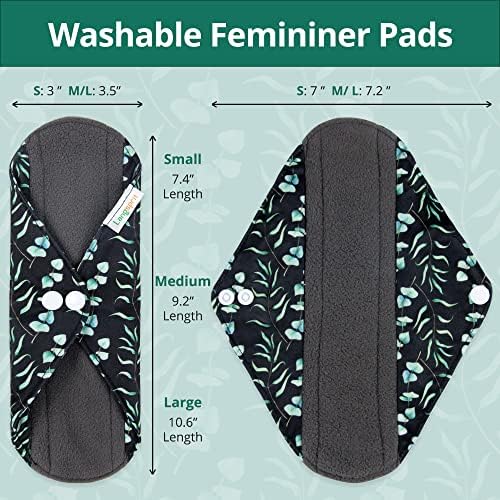 Langsprit Absorbent Reusable Menstrual Sanitary Pads/Washable Cloth Menstrual Period Pads,Reusable Panty Liners(Winter,S) - 1