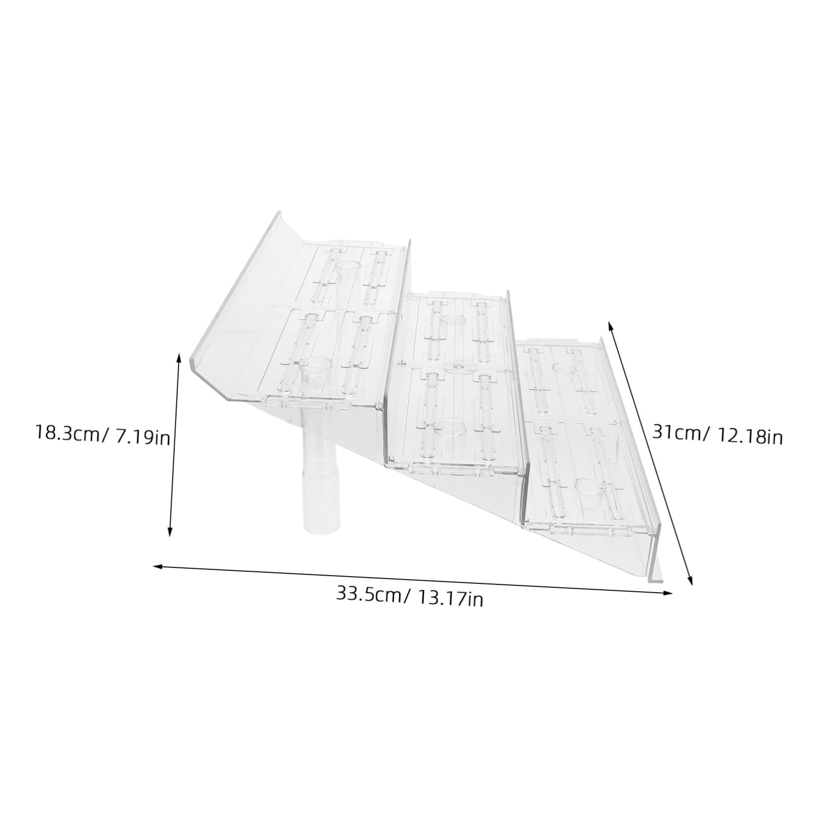 ABOOFAN Supermarket Refrigerated Display Stand Tiered Fruit Organizer for Efficient Product Presentation Space Saving Design Easy Assembly Produce Rack for Any Retail