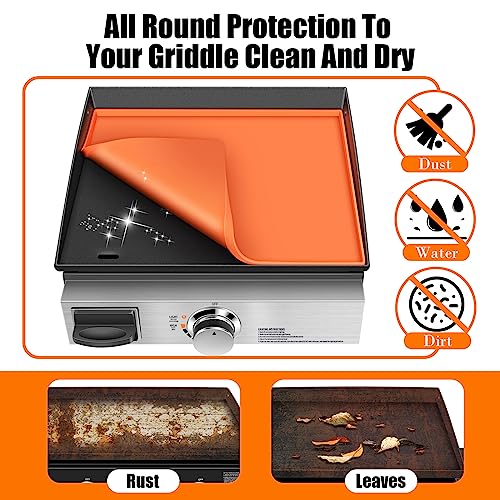 GRILL FORCE Silicone Griddle Mat with Spatula Mat for Blackstone 17 Inch Griddle Food Grade Silicone Mat Protective Mat Cover Griddle Buddy Mat Keep,Protect Griddle from Insect,Rust - Image 3