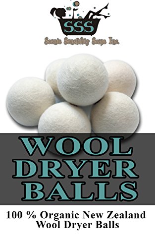 Wool Dryer Balls: 100 % Organic New Zealand Wool Dryer Balls (Wool Dryer Balls, Dryer Balls, Fabric Softener, Organic Fabric Softener, No Fillers, Wool Balls)