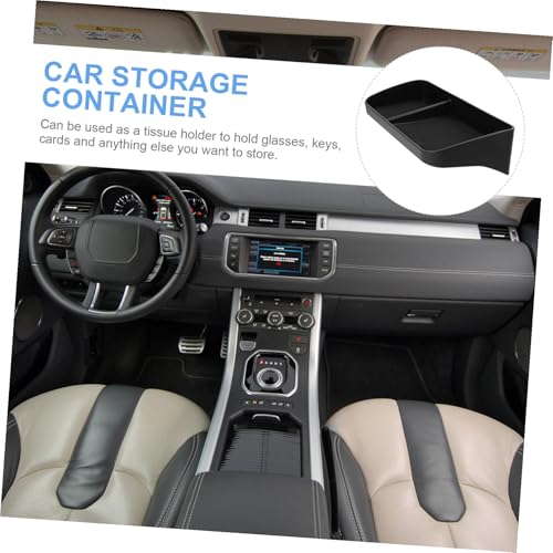 Organiseur de console centrale de voiture plastique noir : solution de rangement rapide