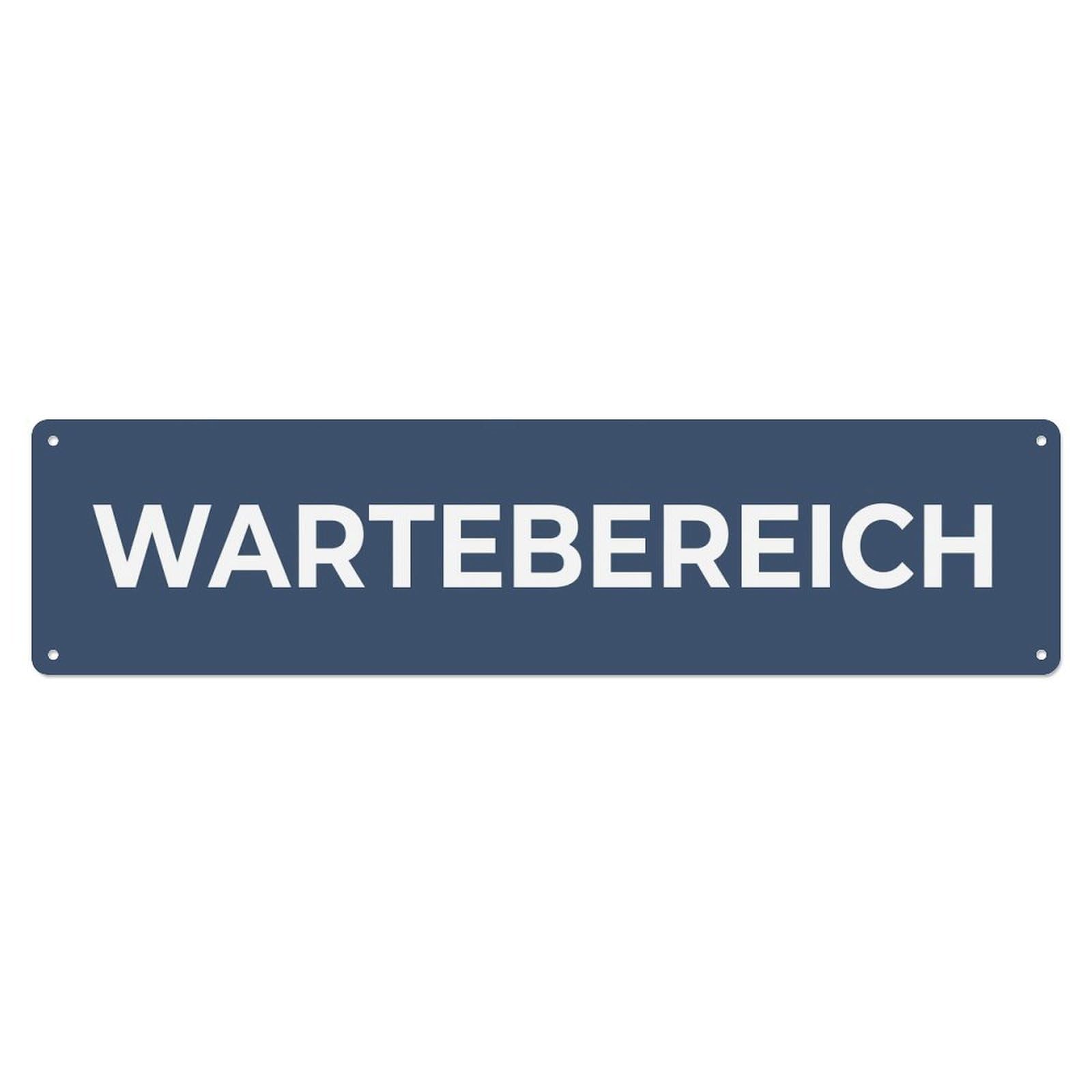 Wartebereich Waiting Area Lounge Metal Tin Sign