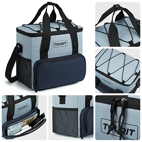 Image of TOURIT Small Soft Cooler Bag Insulated, 24 /35 /46-Can Lunch Cooler Bag, Ice Chest, 14.6 /24 /32L Leakproof & Portable Coolers for Picnic, Beach, Camping, Work, Travel, Trip