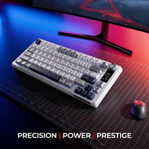 Image of Havoc 75% Wireless Mechanical Gaming Keyboard | Hot-Swap | Gasket Mount | Built in Display | 4000mAh Battery | Sound Dampening | Pre-Lubed Linear Switches | PBT Keycaps | RGB Backlit