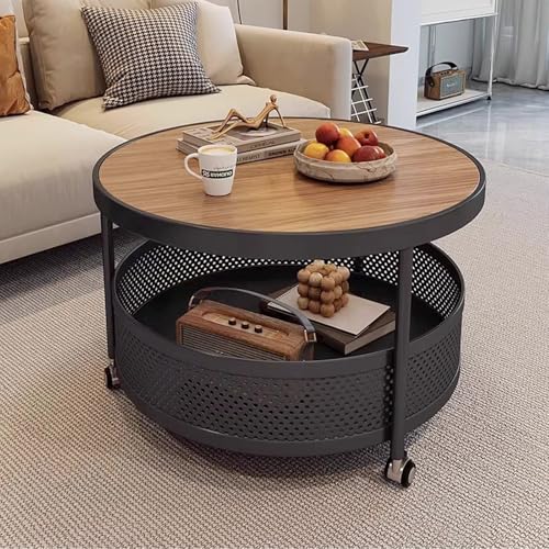 Table basse étagère en bois de roche pour résoudre le désordre