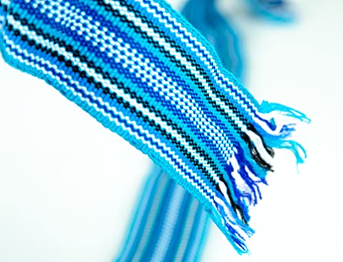 rushnichok Ukrainian hand woven homespun Hutsul Belt Blue black KRAYKA for Vyshyvanka4