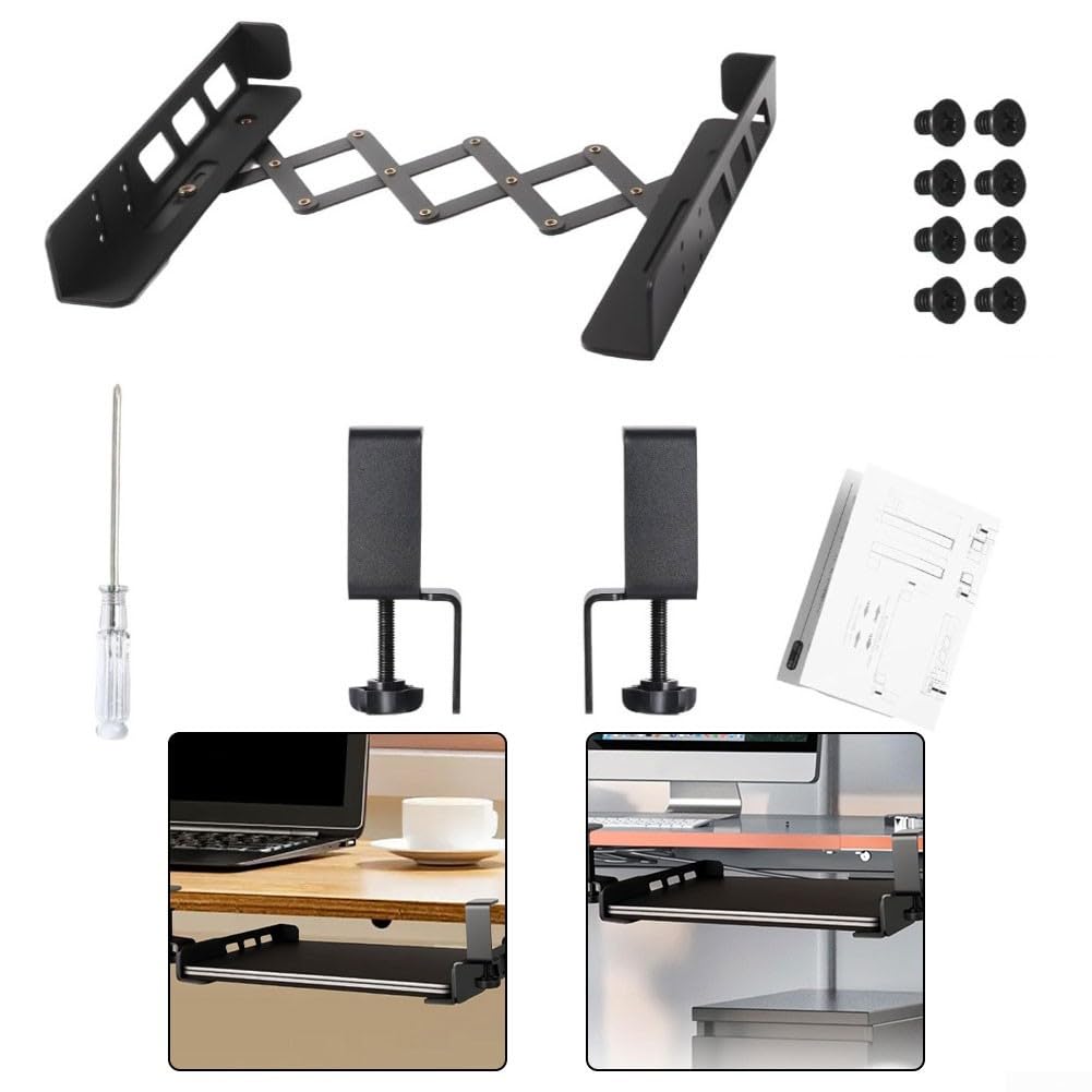 Supporto Laptop Sotto Scrivania in Metallo Fori Supporto Laptop