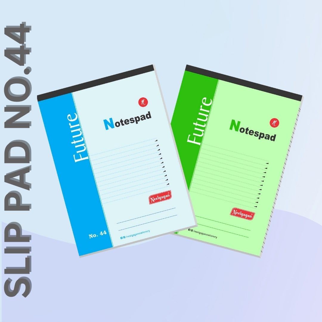 NEELGAGAN Slip Pad No.44 (Type: Ruled with 40 Sheet 80 Pages) Pack of 10 Review India 2025