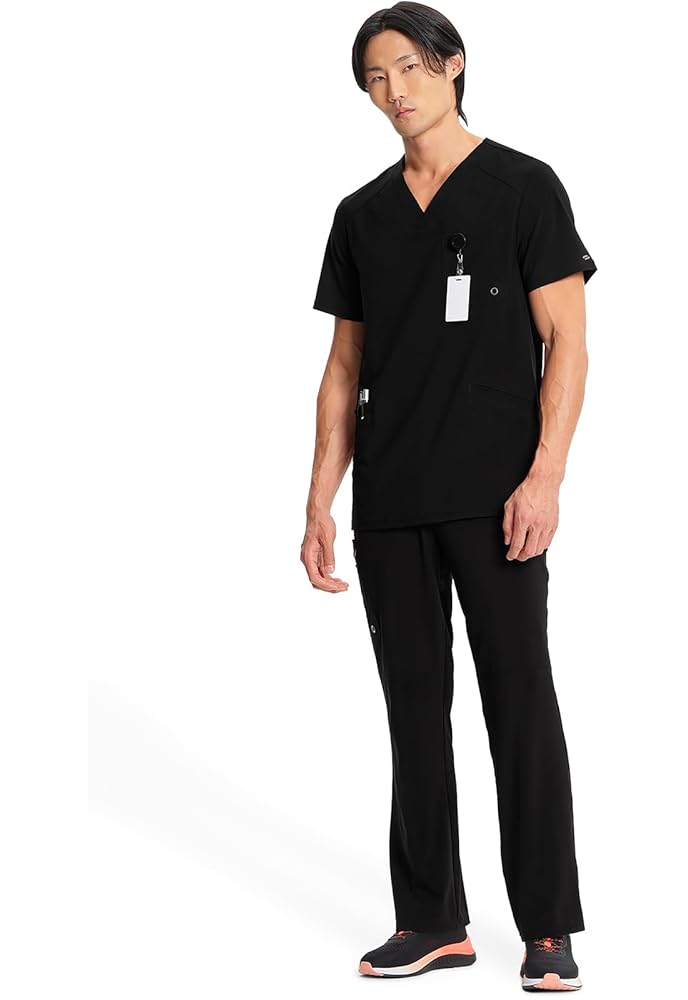 Camiseta Médica Cherokee Para Hombre Cuello En V, Paneles
