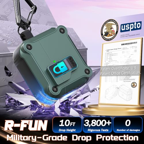 image for R-fun Compatible with AirPods 4th Gen Case, Full Drop Protection Auto 