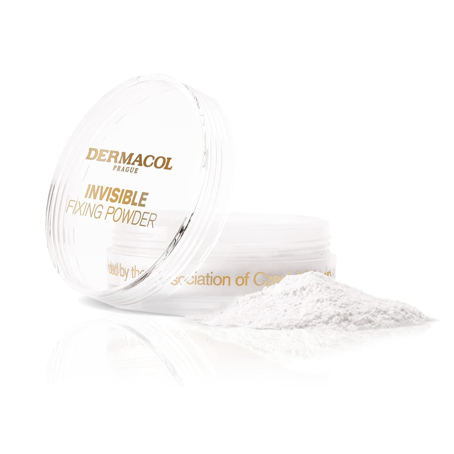 Dermacol Invisible Fixing Powder, Translucent Setting Powder, 0.46oz, White