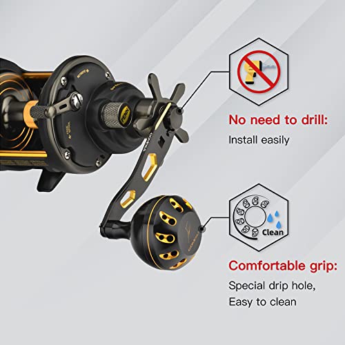 Gomexus Power Handle For Penn Squall/Fathom Level Wind/Star Drag Fathom Lever Drag(Not For 2 Speed) #TOP5