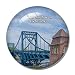 "N/A" Wilhelmshaven Kaiser Wilhelm Brücke Deutschland 3D Kühlschrankmagnet Whiteboard Magnet Souvenir Kristallglas