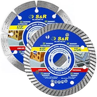 S&R Diamond Cutting Disc 230 x 22.2 mm, Saw Blade for angle grinder, universal use: Diamond cutting blade for Concrete, Stone, Brick, Masonry discs