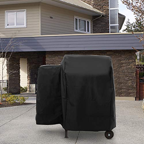 Sunpatio Outdoor Heavy Duty Waterproof Grill Cover Compatible For Traeger 20 Series Wood Pellet Grill, Junior, Tailgater And Recteq 340 Grills, Full Length Barbecue Grill Cover, All Weather Protection #TOP6