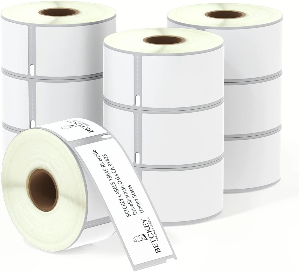 BETCKEY - Compatible DYMO 30321 (1-4/10" x 3-1/2") Address Labels, Perforated, Compatible with DYMO Labelwriter 450, 4XL, NOT Fit 550 & 5XL [10 Rolls/2600 Labels]