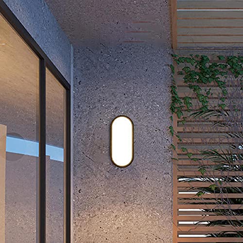 Image of JACKAL 18 Watt Warm White LED Outdoor Wall Lights, Gate Lights Waterproof (Oval) - Fancy Exterior Wall Mounted Light, Wall Lamp | IP65 Grade Waterproof Body - 6 Months Warranty