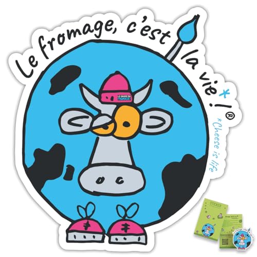 Pegatina de vinilo Miss V – Vaca Queso – Adhesivo de calidad y resistente.