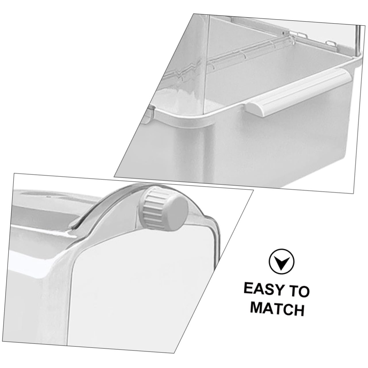Mobestech Vogelbadewanne mit Wasserinjektor 29x28x23,5cm aus Bpa Freiem Kunststoff für Papageien Wellensittiche Nymphensittiche Haustierbedarf Sommer und Sandbad