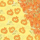 100PCS Little Pumpkin Baby Shower Confetti - Orange Feet Table Decorations for Boy Girl Birthday Thanksgiving