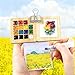 Facdiary Mini Travel Watercolor Set Pocket Artist Watercolor Travel Set Grid Palette Box Sketch Book Brush Pens With Binder Clips For Painters Artists Students (bamboo, 15 Grids)