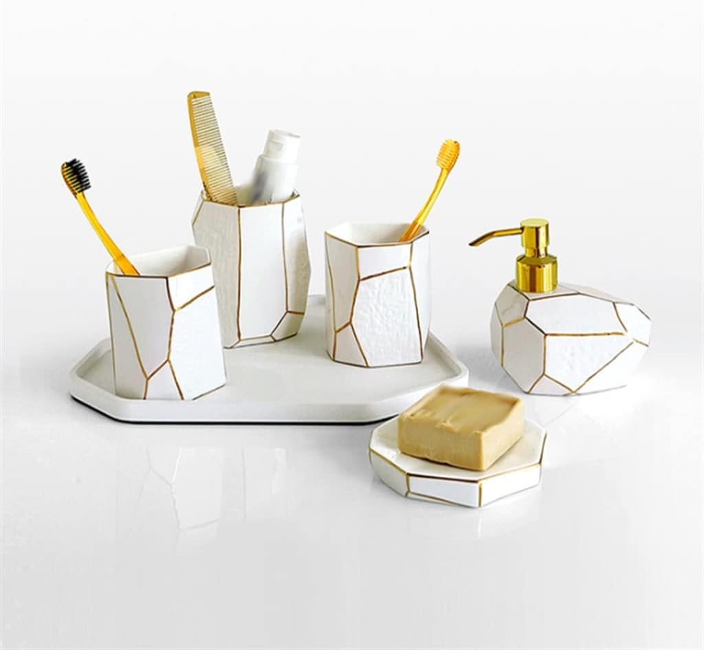 Phnom Penh Ceramic Bathroom Five-Piece Set Nordic Bathroom Toilet Couple Wedding Wash Set