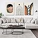 Boho Wall Art Set of 3, Mid Century Modern Canvas Wall Painting, Neutral Abstract Geometric Prints for Bedroom, Bathroom, Living Room, Office