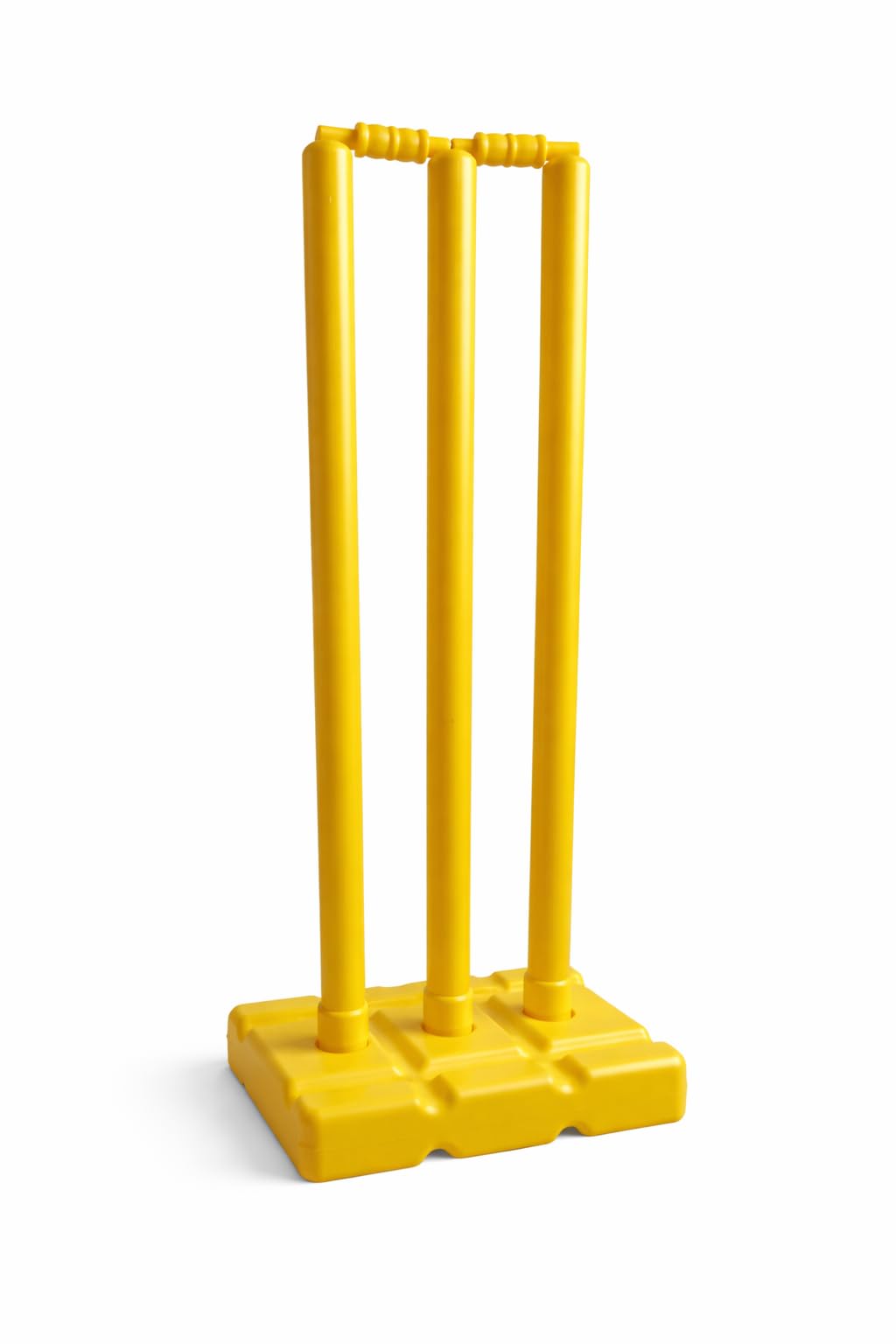 RS Plastic Cricket Stumps with Stand, Yellow, 21-Inch Tall, Lightweight Wickets Set for Kids and Practice, Durable Outdoor Training Kit-image-30