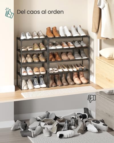 Miniatura 8 de Songmics Zapatero De 4 Niveles, Zapatero De Metal, Organizador De Zapatos, Para 4-8 Pares De Zapatos, Apilable, Pasillo, 30 X 42,5 X 71,5 Cm, Negro Lsa004b01