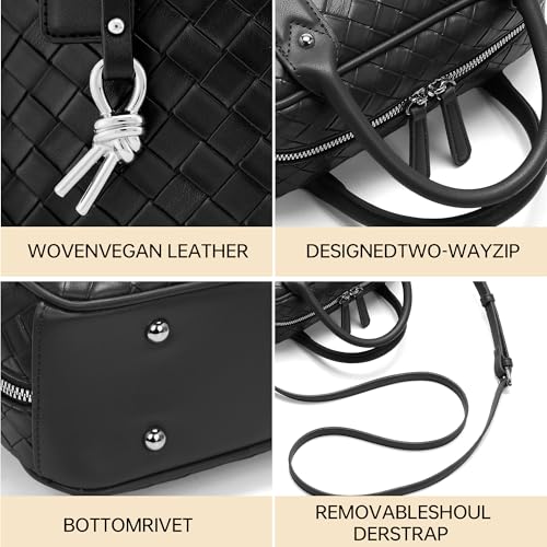 Goinsound Woven Top Handle Bag