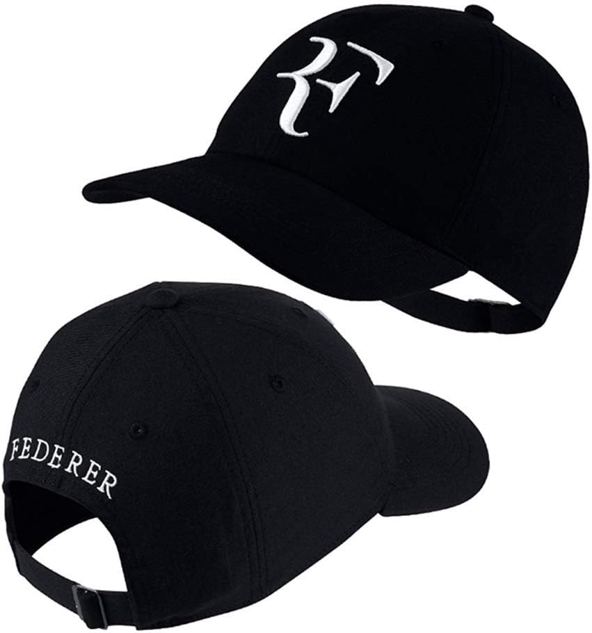 jiangmenshixinhuiquchenxishipinyouxiangongsi Tennis Star Roger Federer Dad Hat Sport Baseball Cap 100% Cotton 3D Embroidery Unisex Back caps Tennis hat F Hats Black