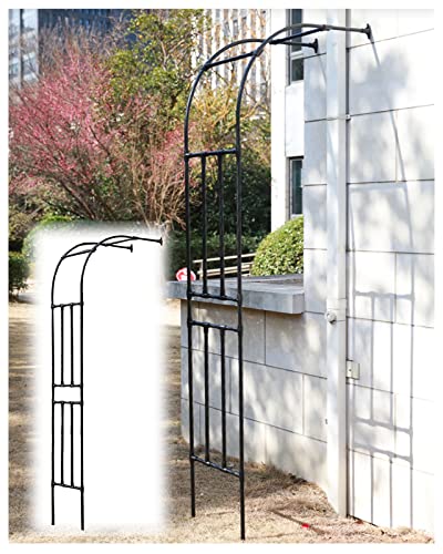 Arco de jardín de metal, medio eje resistente a la intemperie para apoyar rosas, marco de jardín decorativo para paisajismo al aire libre y soporte de plantas